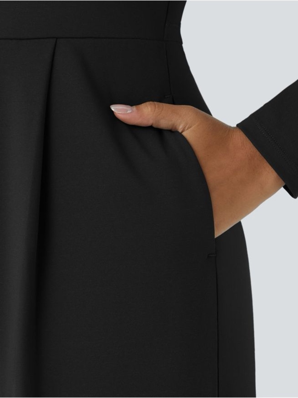 HALARA NWT Black Wide-Leg Jumpsuit Long-Sleeve Easy Peasy Medium Reg. - Picture 4 of 9